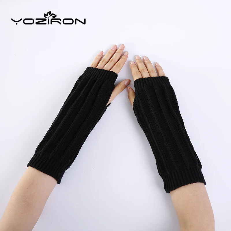 YOZIRON новые зимние модные женские перчатки без пальцев Осень Зима теплые
