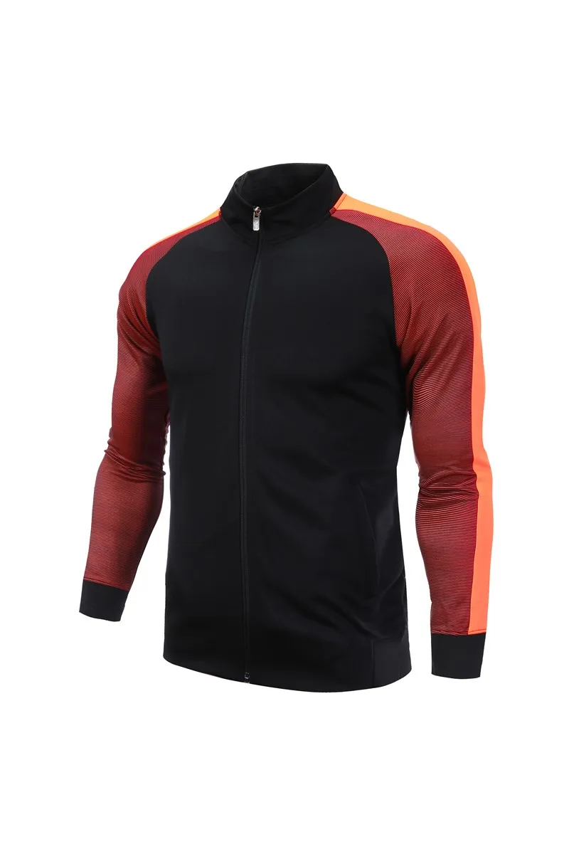 HOWE AO новая спортивная мужская куртка для бега тонкие тренировочные толстовки мужские спортивные пальто для фитнеса спортивная куртка с капюшоном, на молнии - Цвет: Черный
