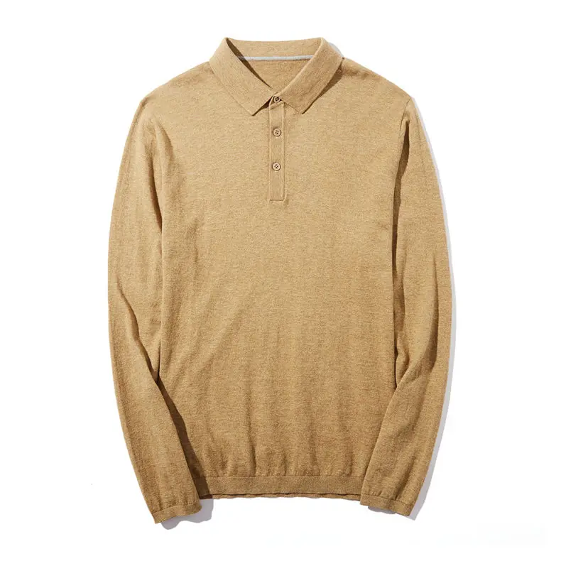 MuLs 2019 Mens Polo Pullovers Business Classic Long Sleeve 100% Cotton Knitted Quality Sweater Polos Male Plus Size 3XL 4XL Tops 15