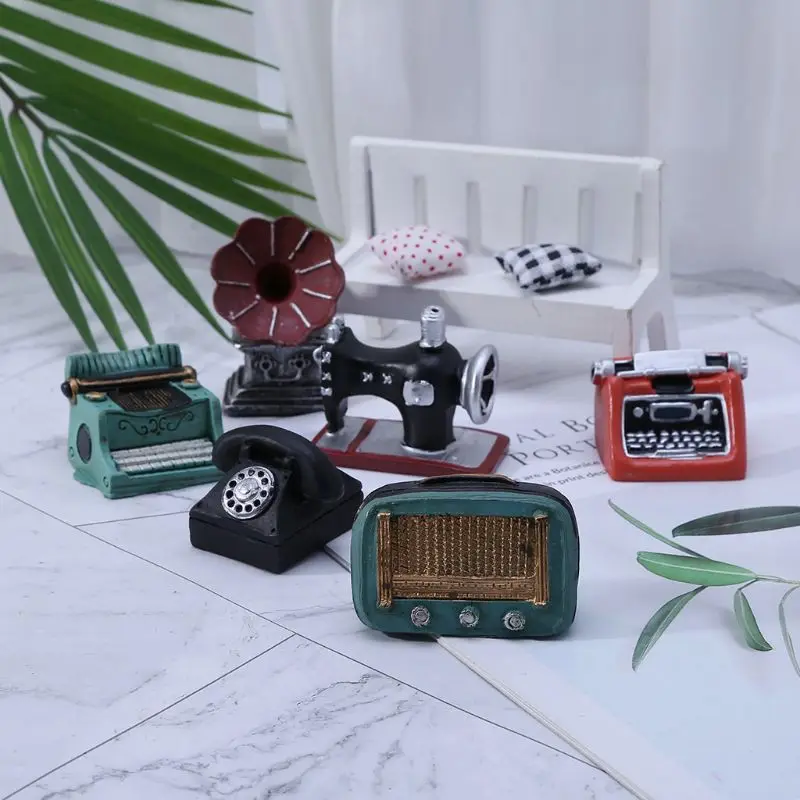 

Photography Props Baby Photo Shot Studio Vintage Retro Machine Phonograph Radio Telephone Antique Creative Mini Decoration Ornam