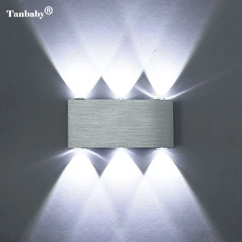 

AC85-265V Modern Led Wall lamp Aluminum 6W Rectangle 6LED Wall Sconce Light for Hall Walkway LampHousehold Living/ Bed Room