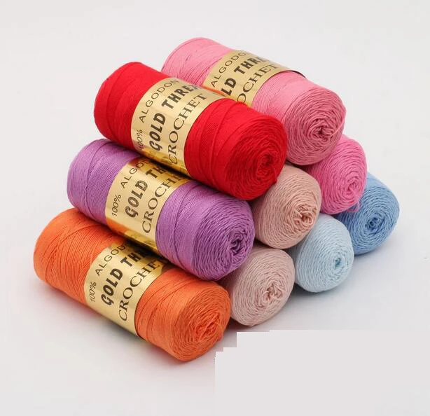 

5Pcs=450g 3# Lace Cotton yarn crochet Yarn for hand knitting 100% Cotton Thin Crochet soft knitting thin thread NL1741
