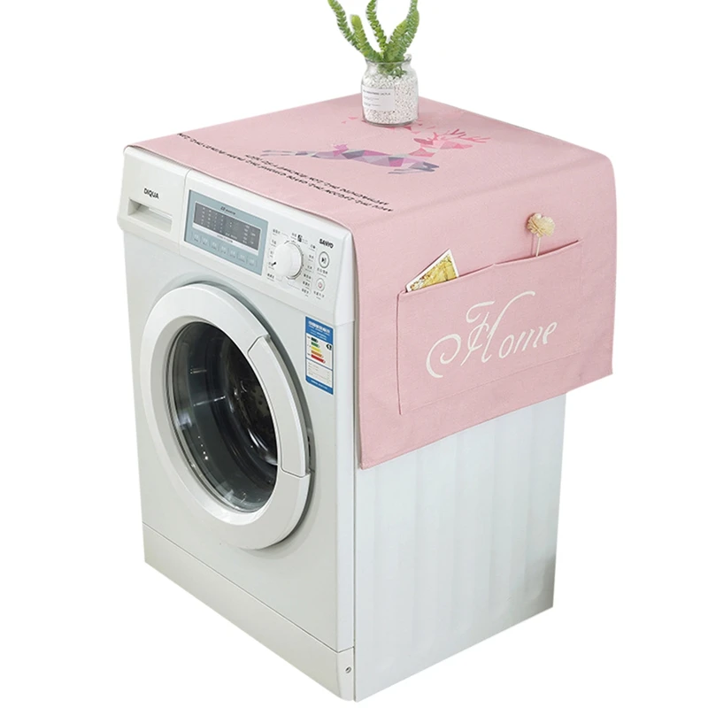 

New Dust Cover Cartoon Pattern Dust Cloth Washing Machine Covers Refrigerator Dust Cover Wear Resistant Towel Durable Home Decor