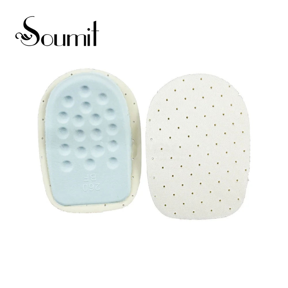 

Soft Latex Half Heel Care Pads with Cloth Cover, Anti Odour Anti-slip Breathable Lightweight Footwear Insoles