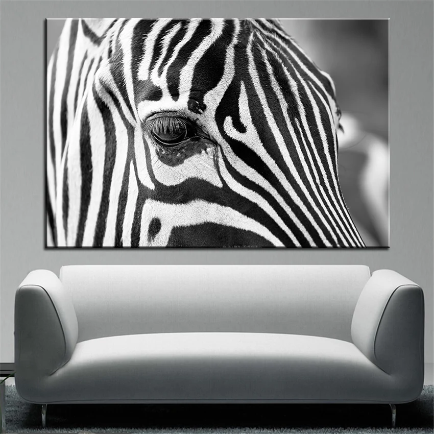 Large size Printing Oil Painting zebra stripes zoo Wall painting POP Art Wall Art Picture For