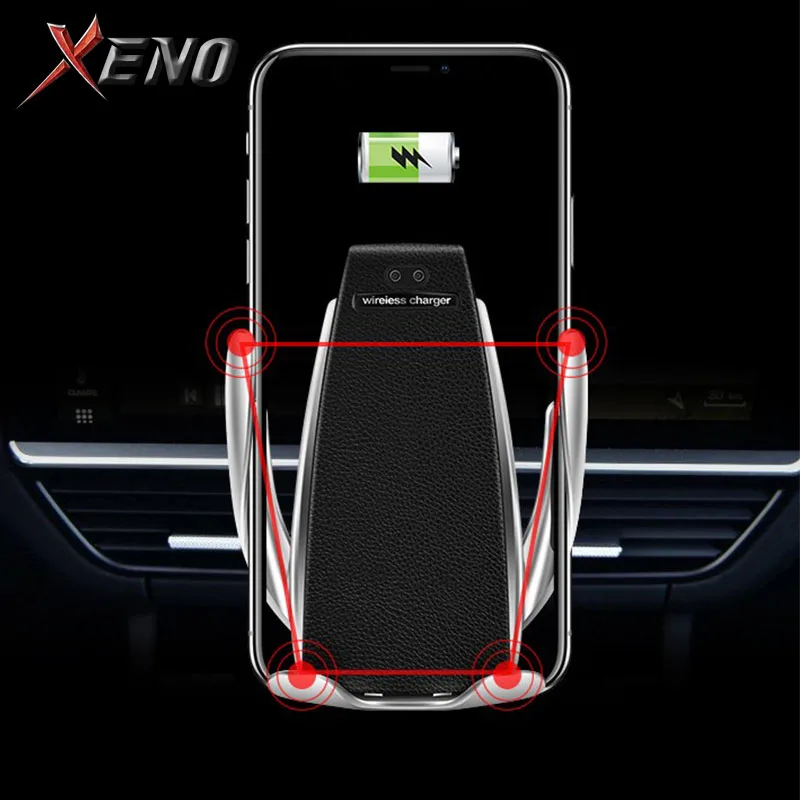 

Qi Car Wireless Charger For iPhone Xs Max Xr X Samsung S10 S9 plus SIntelligent Infrared Fast Wirless Charging Car Phone Holder