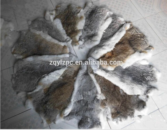 100% genuine rabbit skin / rabbit fur blanket/ fur pelt-in ...