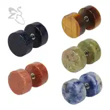 ZS, серьги-гвоздики, ювелирное изделие, тигровый глаз, натуральный камень, серьги-гвоздики для женщин, серьги, трендовые, Круглые, pendientes mujer, Букле д 'Орель