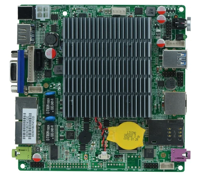 Размер 12 см * Nano itx материнские платы J1900 процессор безвентиляторный мини ПК