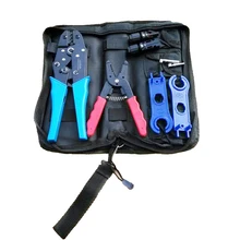 Steel Solar MC4 Crimping Tools with Grisp Handle High Precise Jaw TPR Coating Assembly Wrench Tool Kit for Solar Panel PV Cable
