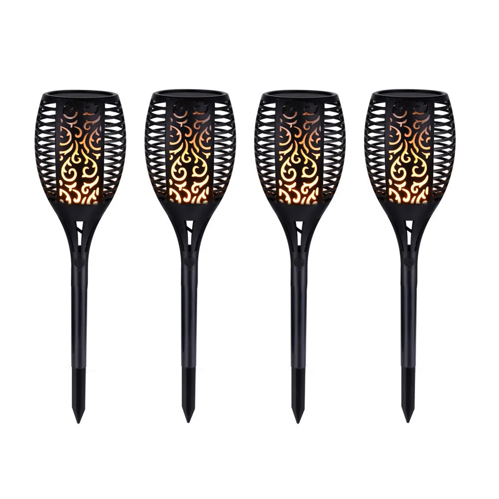 

4Pcs/Lot Solar Flame Flickering Garden LED Lights IP65 Outdoor Solar Torch Light Spotlights Landscape Decoration Led Lamp