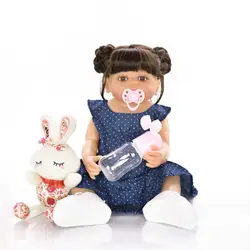 Полностью виниловая Кукла Reborn baby 22 ''55 см bebes reborn corpo de silicone inteiro realista для девочек, кукла для детей, подарок на день рождения