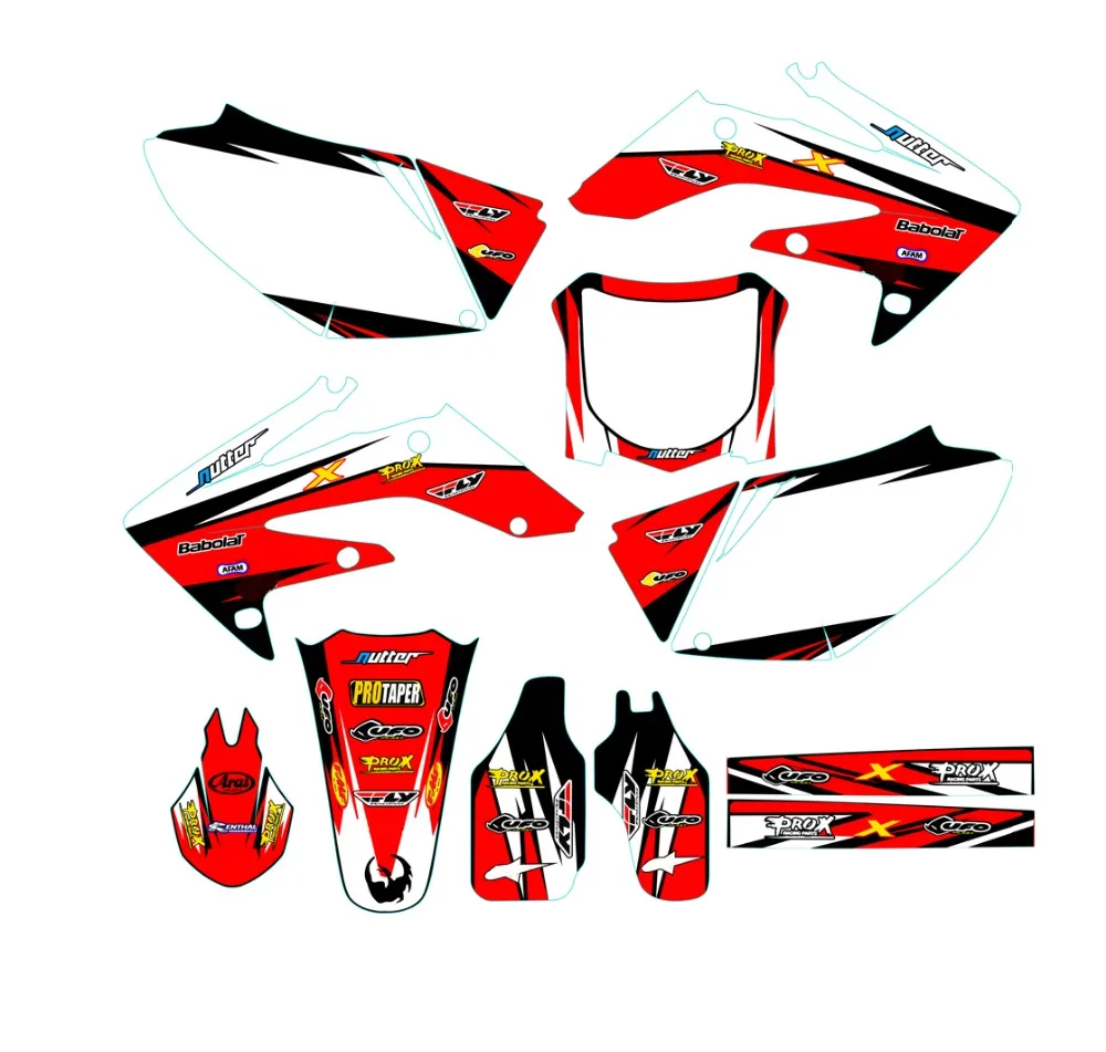 Графика и фоны наклейки Наборы для Honda CRF250 CRF250R 2008 2009 CRF 250 250R R 08 09|Наклейки стикеры|
