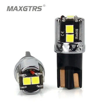 

MAXGTRS 5Pcs T10 192 168 LED CANBUS 3030 Chip NO ERROR W5W Led Bulbs Automobiles White Red Gold Yellow High Power Lamp 12V