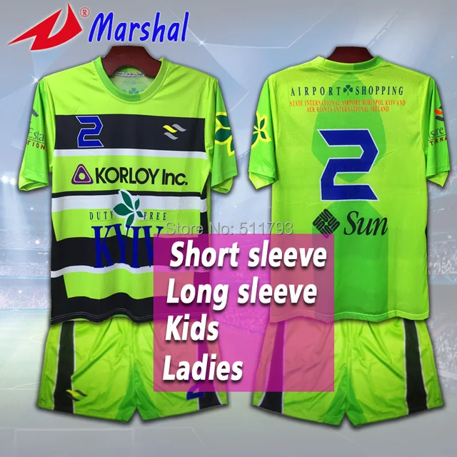 Light green colors 100 custom sublimated printed football jersey set