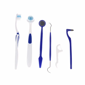 

Professional Dental Oral Hygiene Kit Tools Deep Cleaning Teeth Care Tongue Cleaner Toothbrush Random Color 8Pcs/Set