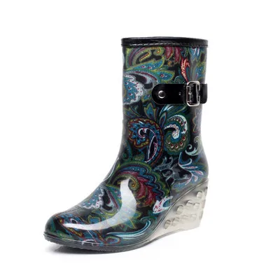 Feng Nong/ дизайн; резиновые сапоги из пвх; водонепроницаемая обувь на плоской подошве; женские резиновые сапоги для дождя; хорошее качество; Botas; W052