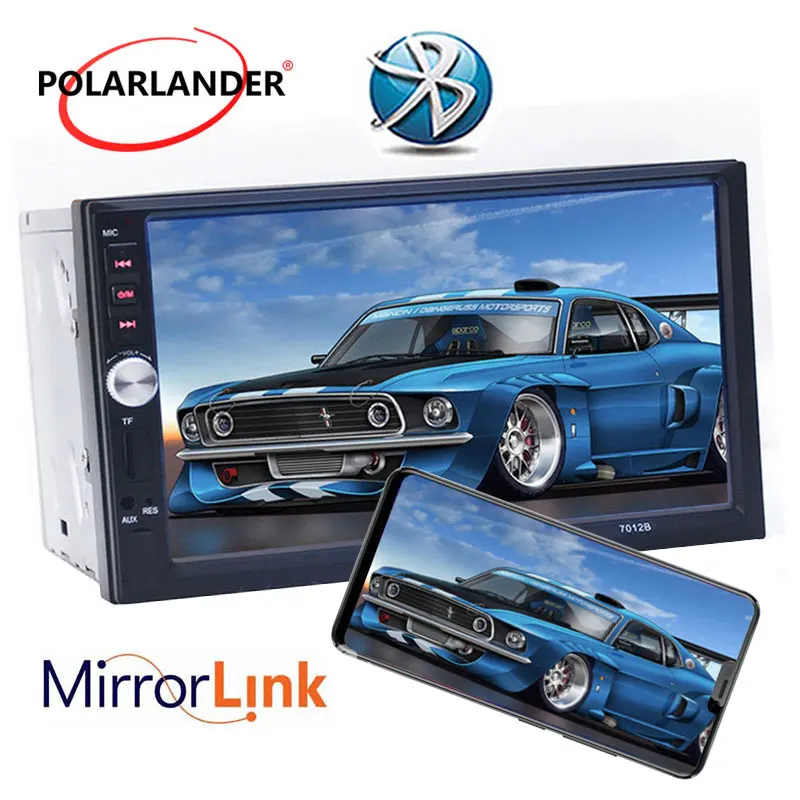 Автомагнитола 2 DIN с Bluetooth FM сенсорный экран 7 дюймов TF US MP5 Mirror Link|car mp4 fm|bluetooth car radio