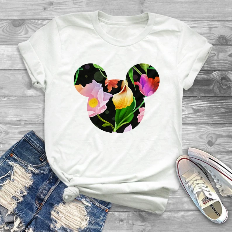 

WVIOCE 2019 New Women's T-shirt Summer Cute Print Short Sleeve O-neck Casual Tee Tops Female T Shirt Woman Clothing