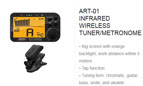 Арома-арт-01 инфракрасный Беспроводной тюнер метроном большой Экран с оранжевым Подсветка тюнинг для хроматической/гитара/бас-гитара/скрипка/Укулеле