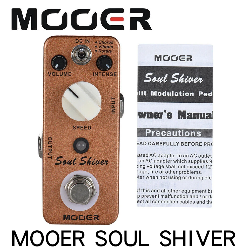 

MOOER Soul Shiver Guitar Pedal 3 Modes Chorus/ Vibrato/ Rotary Multi Modulation Guitar Effect Pedal True Bypass
