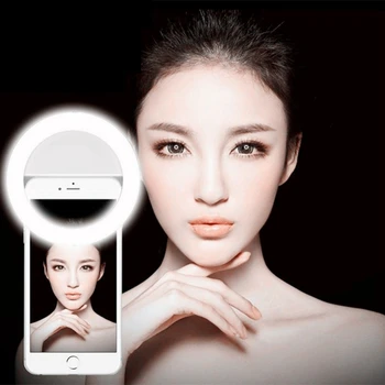 

AINGSLIM Universal Selfie Ring Light Phone Selfie Luminous Ring LED Photography Flash Light For Xiaomi iPhone Sumsang Smartphone