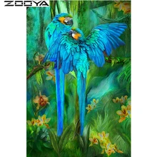 ZOOYA DIY Diamant Malerei Tier Diamant Stickerei Kreuzstich Muster Strass Runde Voller Diamant Mosaik Kits Vögel R162
