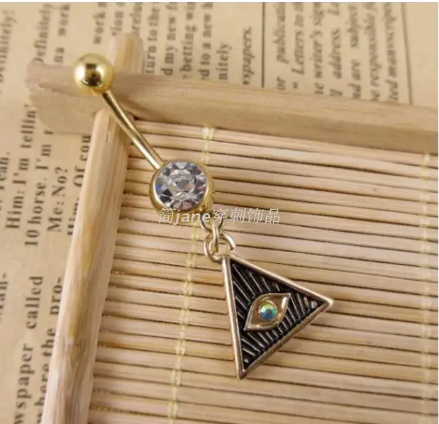 

Attractive iron tower Dangle Belly Button Rings Body Piercing Gold Sexy Navel rings