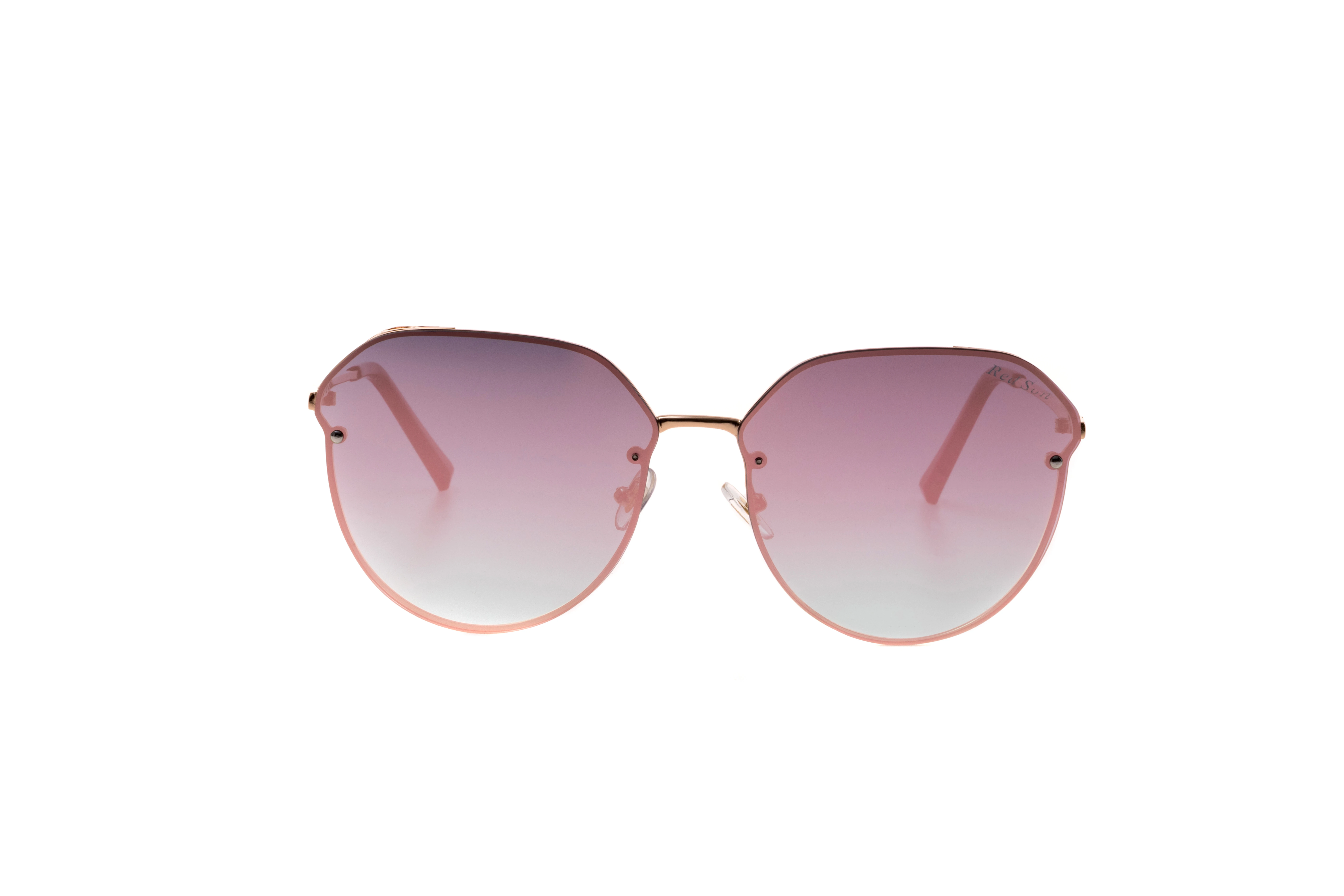 Red Son Discolored Polarized sunglasses Women  coating gradient lens Brand Designer Alloy Big fream UV400 Classic eyewear