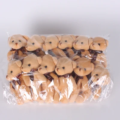 12Pcs/Lot 12cm Bear Plush Toys Mini Teddy Bear Dolls Small Gift for Party Wedding Present Pendant Cute Teddy Doll
