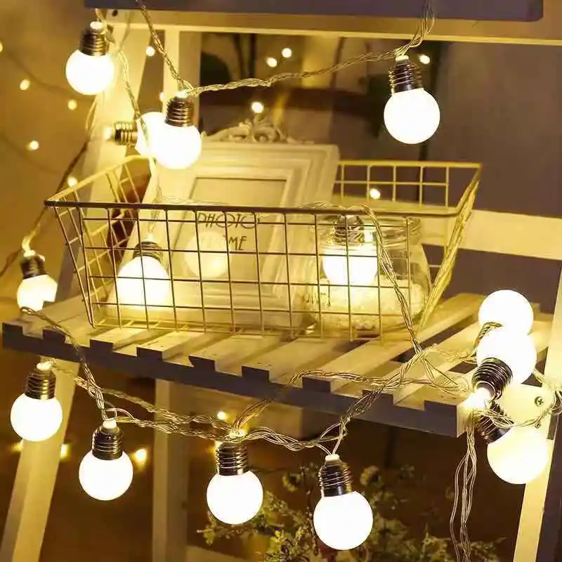 

5M 20leds 5CM Balls Led Globe String Light Led Fairy Light for Wedding Party Christmas Decoration Light Outdoor Holiday lighting