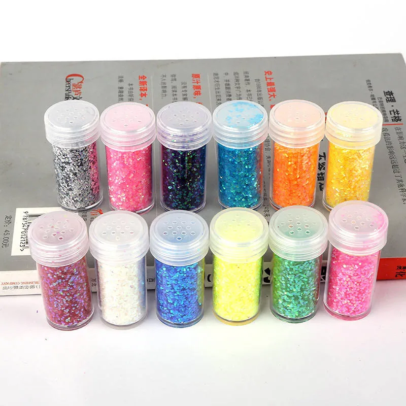

12 Color Symphony Inorganic Pigments Glitter - No Fluorescence And Fluorescence School Stationery Set