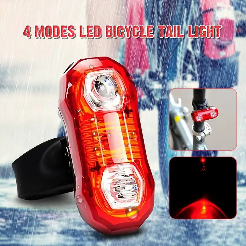 4 режима велосипедная задняя велосипедная фара светодиодный фонарь Водонепроницаемый MTB дорожный велосипед Защита задних фонарей Предупреждение ющая задняя лампа для велосипеда