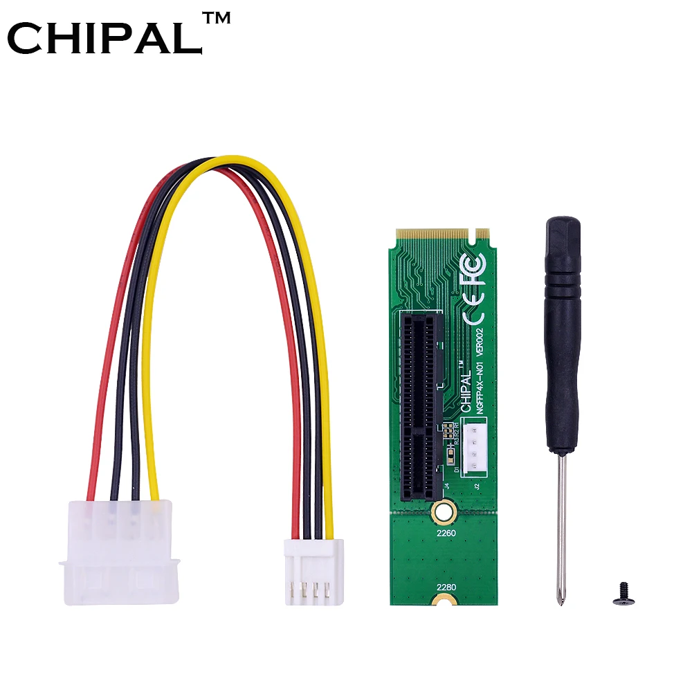 CHIPAL NGFF M.2 to PCI E 4X 1X Riser Card Adapter M2 M Key Male to ...
