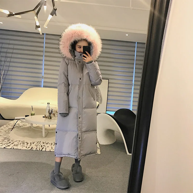 Fourrure À Black Ouatée Rembourré Manteau Femmes Coton Plus La Longue Casaco Taille De camel Parka Capuche Veste Chaud 2018 D'hiver gray Épais Col Inverno w5xqUXT1