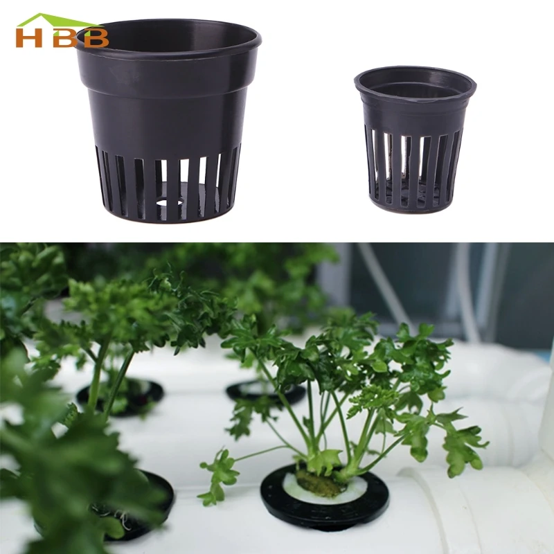 New 10pcs Plastic Pot Baskets Aquarium Aquatic Water Plant Grass