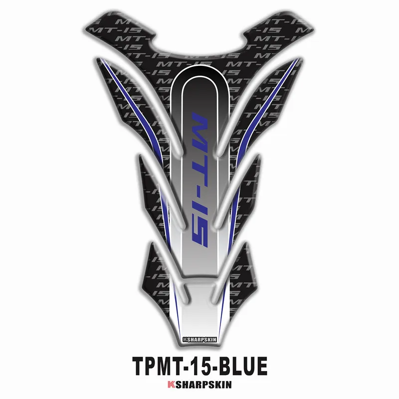 Motorcycle 3D fuel tank pad mt15 stickers protective decorative decals For YAMAHA MT-15 Fish Bone Stickers