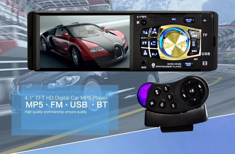 Поддержка Bluetooth 4,1 дюймов TF USB порт многоязычный пульт дистанционного управления автомобильный MP5 плеер 1 Din Новейший автомобильный Радио Аудио Видео