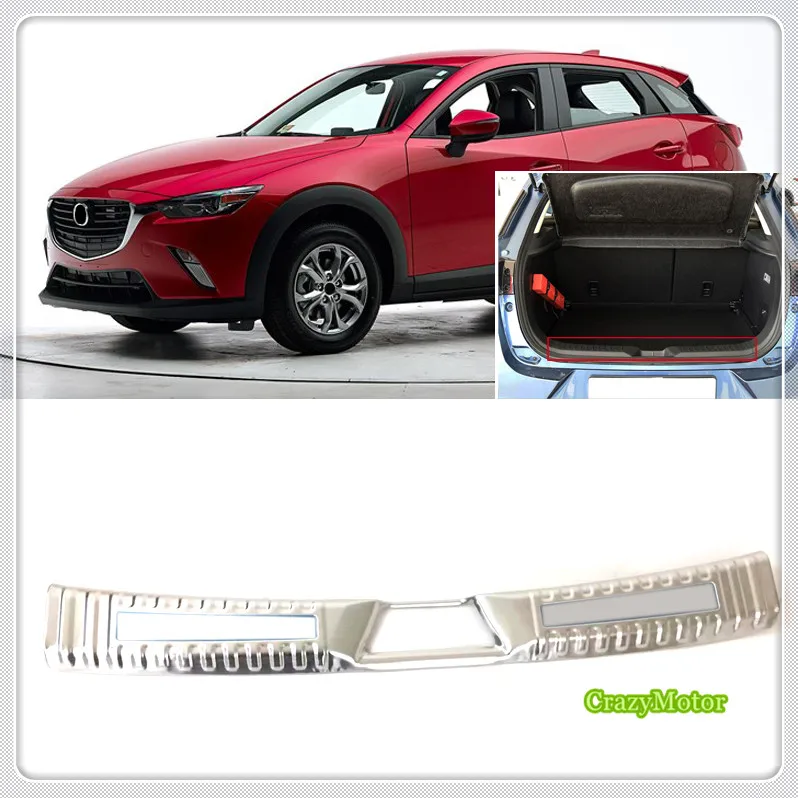 For Mazda CX-3 2016-2019 Stainless Rear Bumper Trunk Sill Plate Protector Guard Cover Car Styling Accessories | Автомобили и