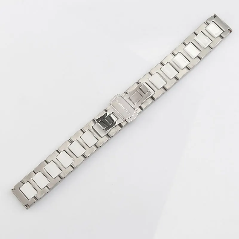 Керамика + Нержавеющая сталь ремешок для часов 20 22 мм samsung Galaxy huawei Tissot T050 T028 часы