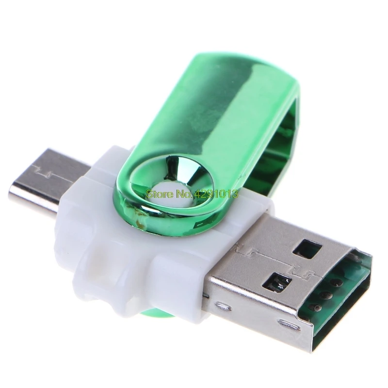 2 в 1 OTG USB 3,1 Тип C к USB 2,0 Micro SD/TF карта памяти Reader адаптер Поддержка прямых поставок