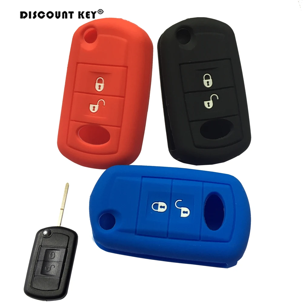 

Silicone Car Key Case Cover for LAND ROVER Defender Discovery 3 Range Rover Sport LR3 Key Cover 2 Button Remote FOB Key Case