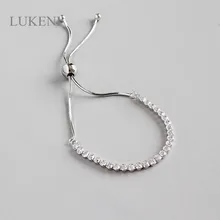 LUKENI S925 стерлингового серебра микро декор циркон Adjustabl Esnake браслет-цепочка для девушки, чтобы подарок ювелирные изделия
