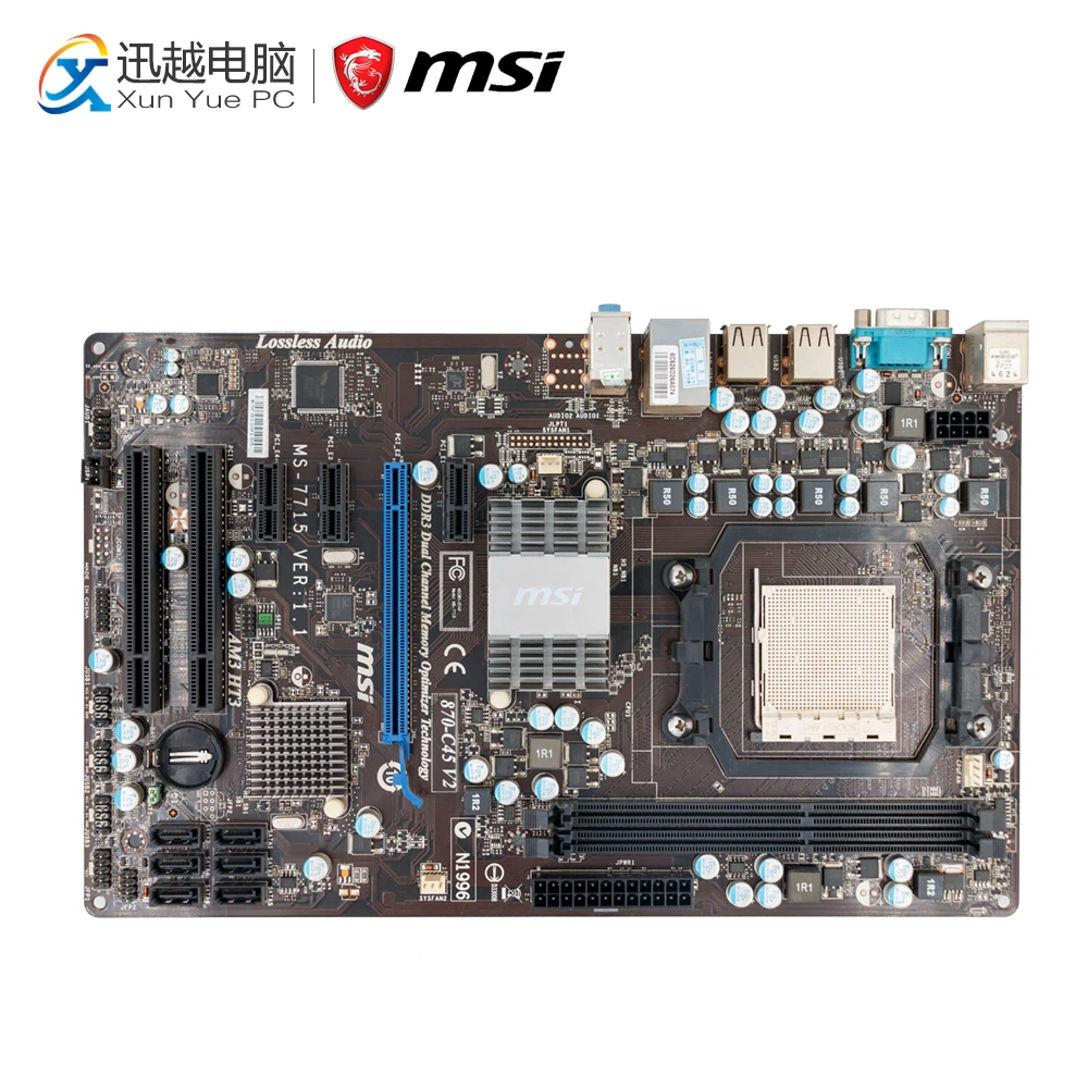 

MSI 870-C45 V2 Desktop Motherboard 770 Socket AM3 DDR3 8G STAT2 USB2.0 ATX