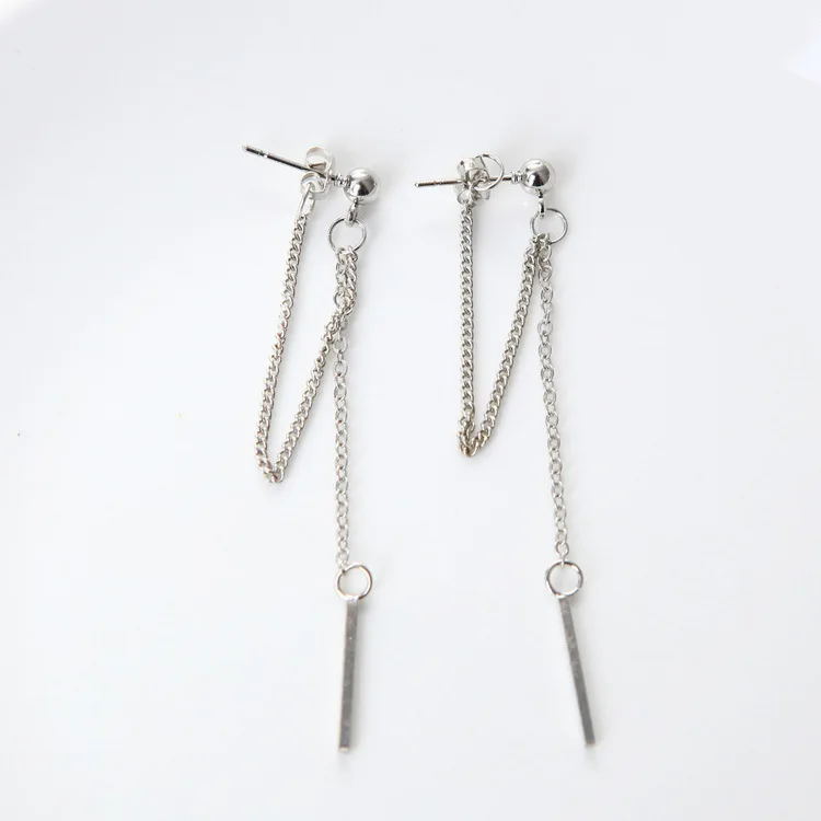 EK126 Korean Fashion Jewelry Earrings Tassel Retro Long Drop Earrings Chain Metal Earrings Wholesale Statement Earrings Brincos