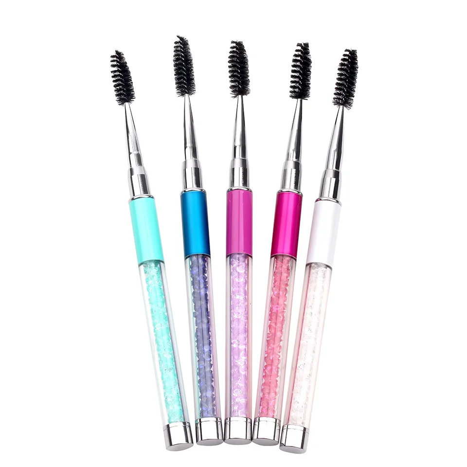 us 11 77 38 off 5 colors lot new eyelash brushes beauty makeup tools for eyebrown silk volume eye lashes extension brushes free shipping in eye eyelash brush