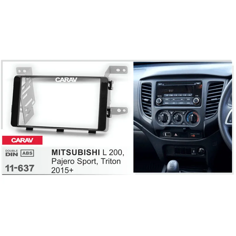 

CARAV 11-637 Top Quality Radio Fascia for MITSUBISHI L 200, Pajero Sport, Triton 20 Stereo Fascia Dash CD Trim Installation Kit