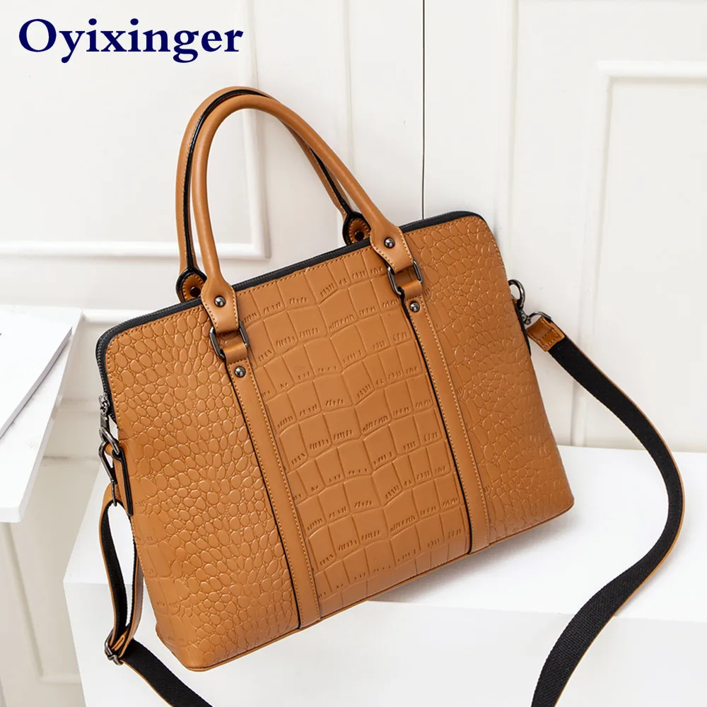 Модный женский портфель, Офисная сумка на плечо, женская сумка формата А4, женская кожаная деловая сумка, портфели сумки