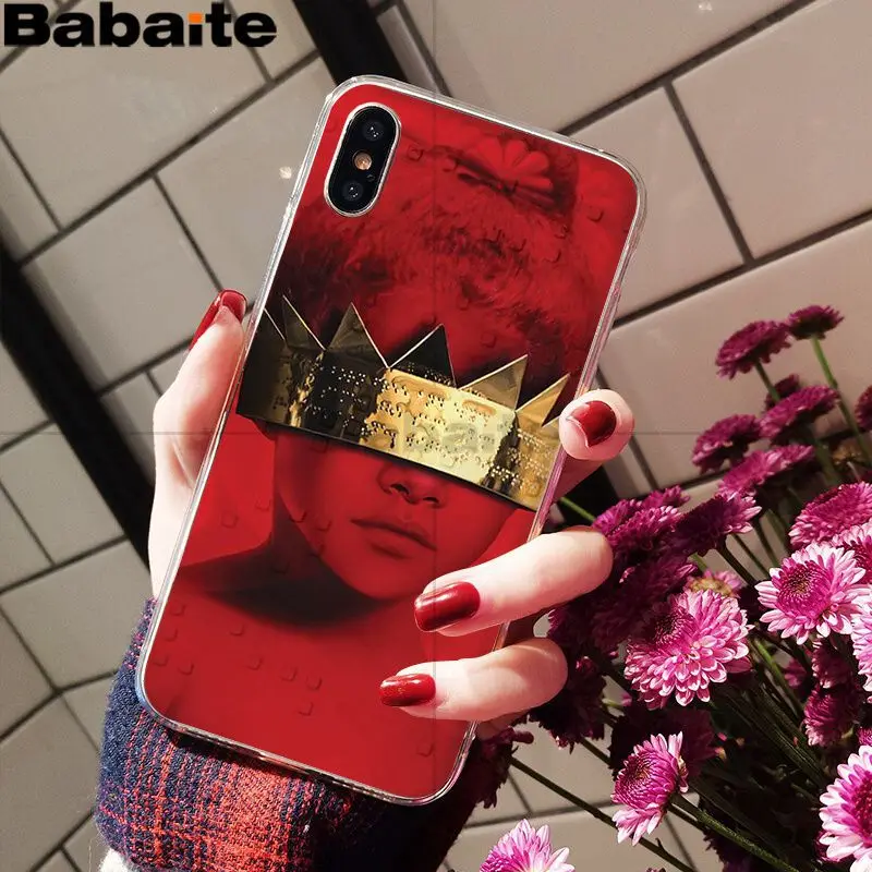 Мягкий силиконовый чехол для телефона Babaite Rihanna Anti Travail Drake из ТПУ для iPhone X XS MAX 6 6S 7 7plus 8 8Plus 5 5S XR