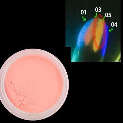 Diy блестящее фосфорное светящееся порошковое покрытие, используемое акриловой краской или акварельной кистью, товары для рукоделия M2050 - Цвет: 5N